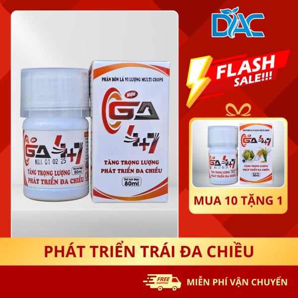 Phân bón lá GA4+7 (Combo 10 chai 80ml)
