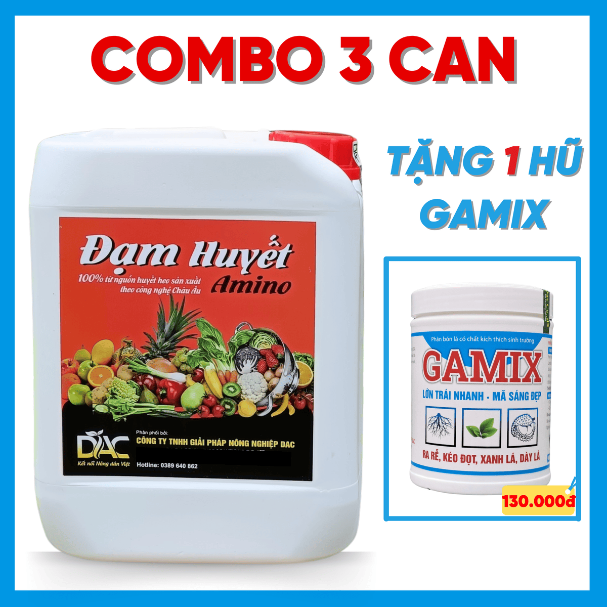 Combo 3 can Đạm Huyết Amino